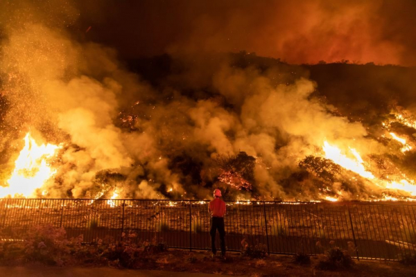   В Калифорнии природный пожар охватил свыше 11 тысяч гектаров 