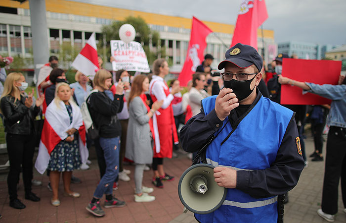 В центре Минска активистки собрались на новую акцию протеста