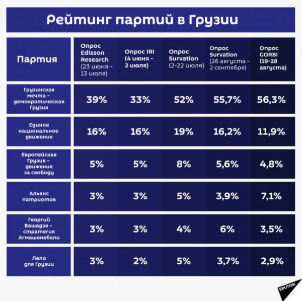 Почти 60% жителей Грузии не знают, за кого голосовать — опрос NDI